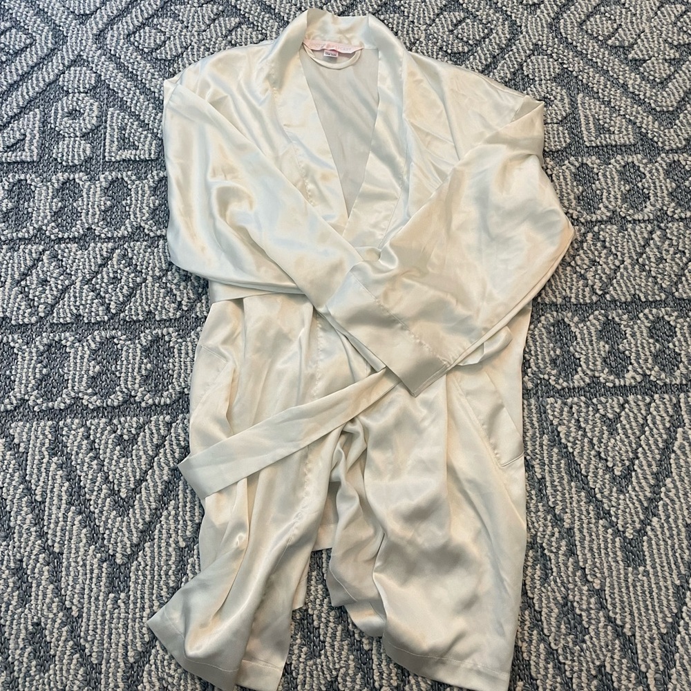 Victoria’s Secret white satin robe